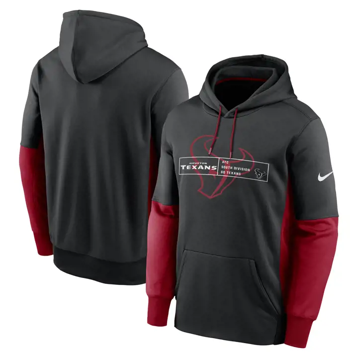 Sweat à capuche chevauché NFL Therma Houston Texans 23 noir/rouge