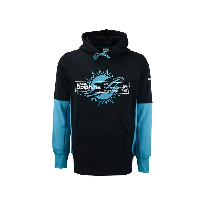 Sweat à capuche chevauché Miami Dolphins NFL Therma 23 noir/vert