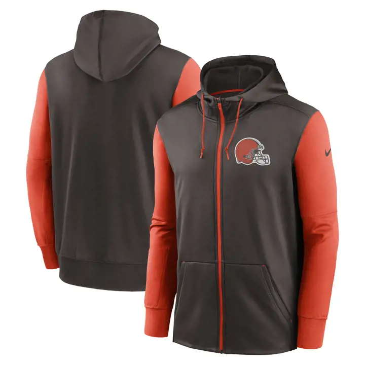 Cleveland Browns NFL Colorblock FZ Hoodie 23 marron/orange