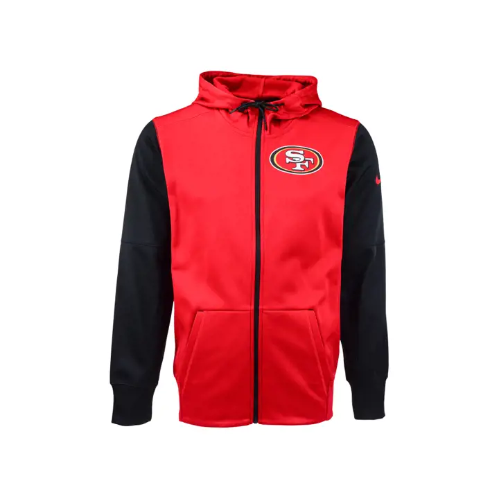 San Francisco 49ers NFL Colorblock FZ Hoodie 23 rouge/noir