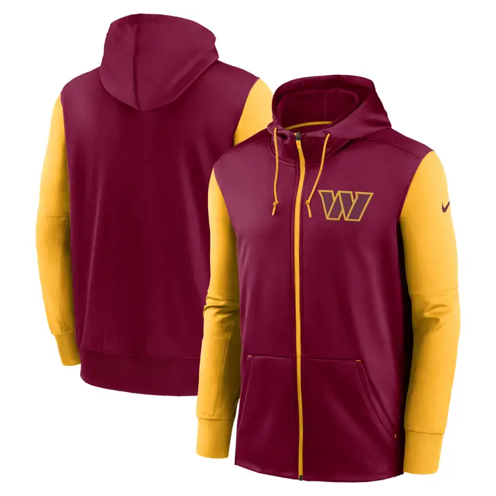 Sweat à capuche zippé Washington Commanders NFL Colorblock 23 rouge/gl