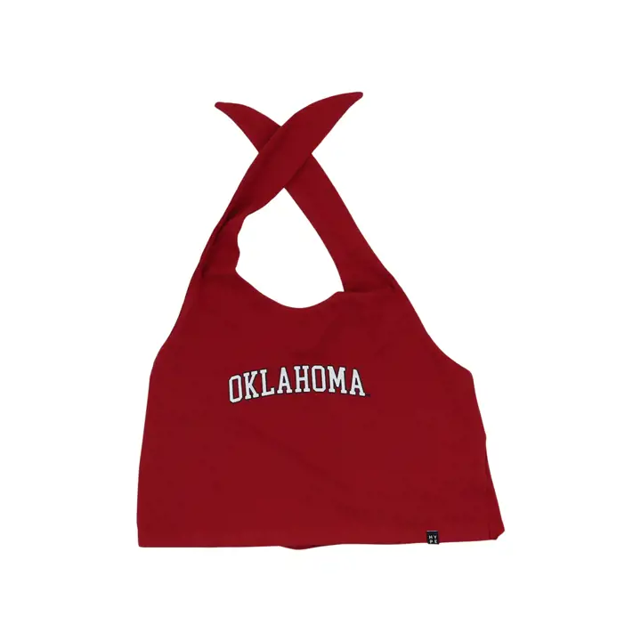 Haut de survêtement Oklahoma Sooners NCAA pour femme Hype & Vice ROUGE CARMIN