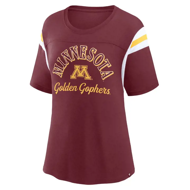 T-shirt femme rayé de pique-nique NCAA Minnesota Golden Gophers