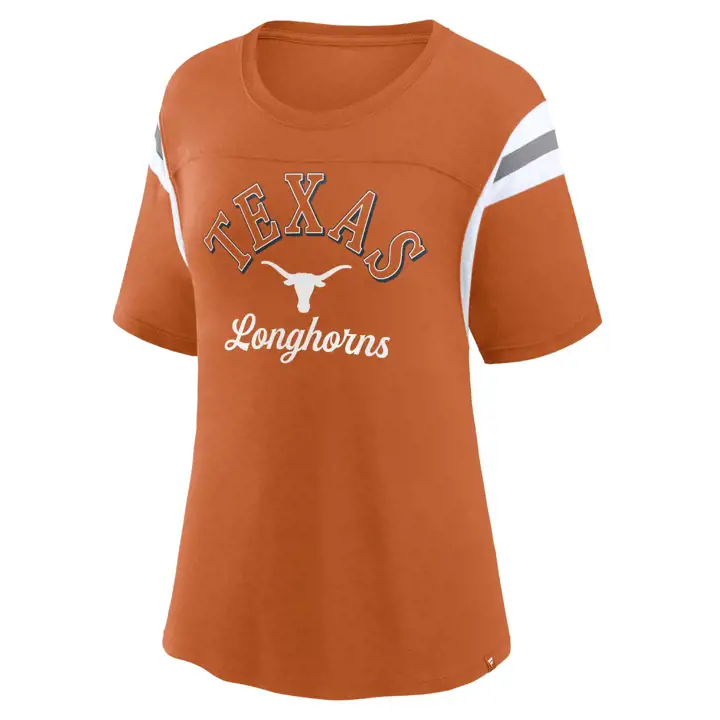T-Shirt rayé femme Texas Longhorns NCAA pour hayon 23 TEX