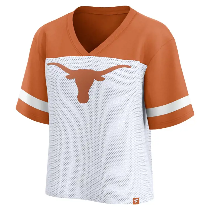 T-shirt en mesh avec grand logo NCAA Texas Longhorns femme 23 WHT
