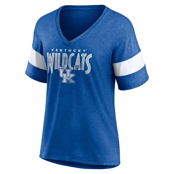 T-shirt à rayures larges Kentucky Wildcats NCAA pour femme 23 RBL