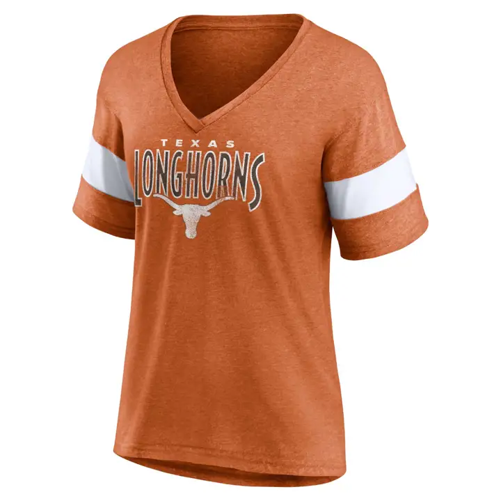 T-shirt à larges rayures pour femme Texas Longhorns NCAA 23 TEX ORG