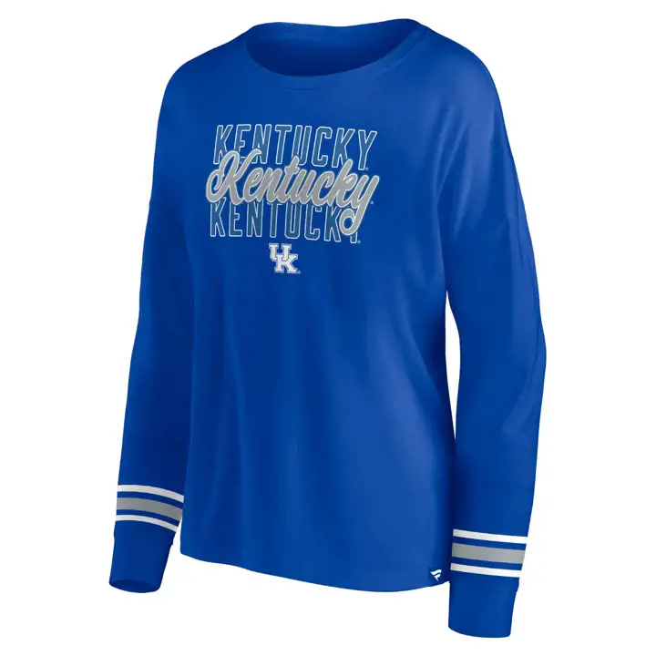 T-shirt LS Kentucky Wildcats NCAA pour femme Triple Script 23 R