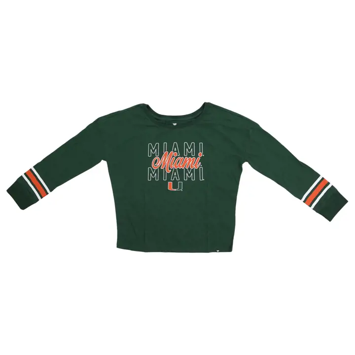 T-shirt manches longues triple script femme Miami Hurricanes NCAA 23 GR