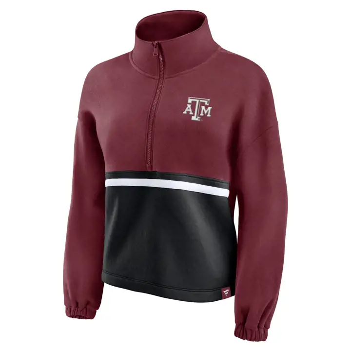 Texas A&M Aggies NCAA pour femme - Demi-fermeture éclair - Colorblock - 23 MAR