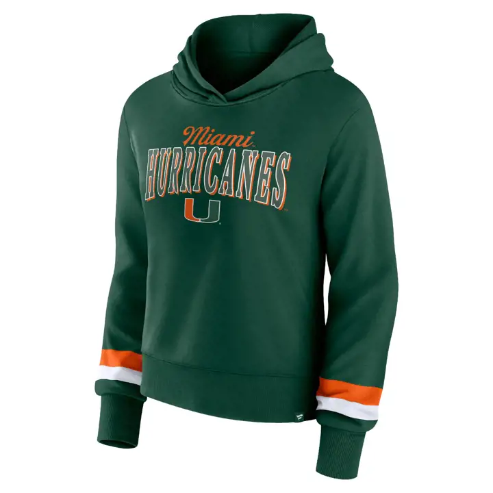 Sweat à capuche Miami Hurricanes NCAA Women's Badge Bridge 23 GRN