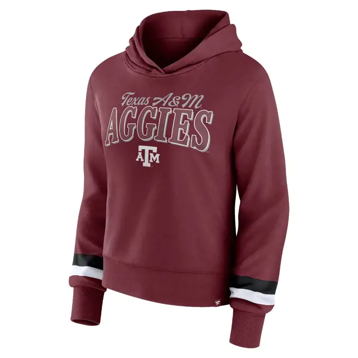 Sweat à capuche Texas A&M Aggies NCAA pour femme, avec badge Bridge, 23 MAR