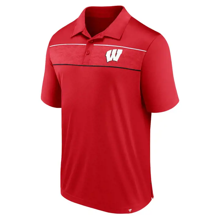 Wisconsin Badgers NCAA Defender Polo 23 RED