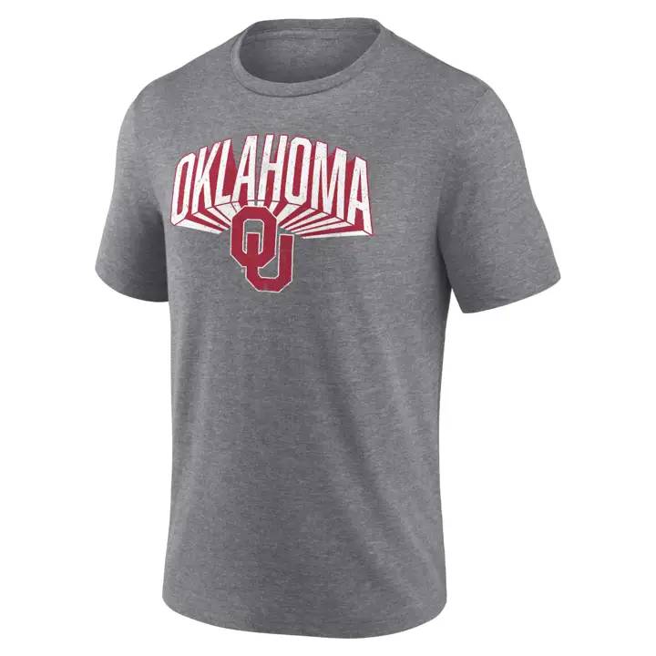 T-shirt Triblend 3D Burst NCAA Oklahoma Sooners 23 GRY