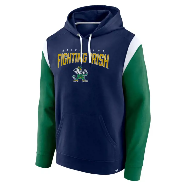 Sweat à capuche double classique NCAA Notre Dame Fighting Irish