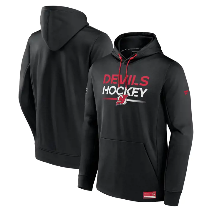 Chandail à capuchon performant RINK II des Devils du New Jersey de la LNH, noir