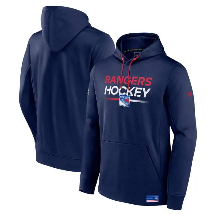 New York Rangers NHL RINK Perf PO Hoodie II BLEU MARINE