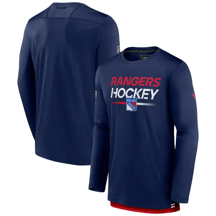 T-Shirt Manches Longues New York Rangers NHL RINK PrimeTech BLEU MARINE