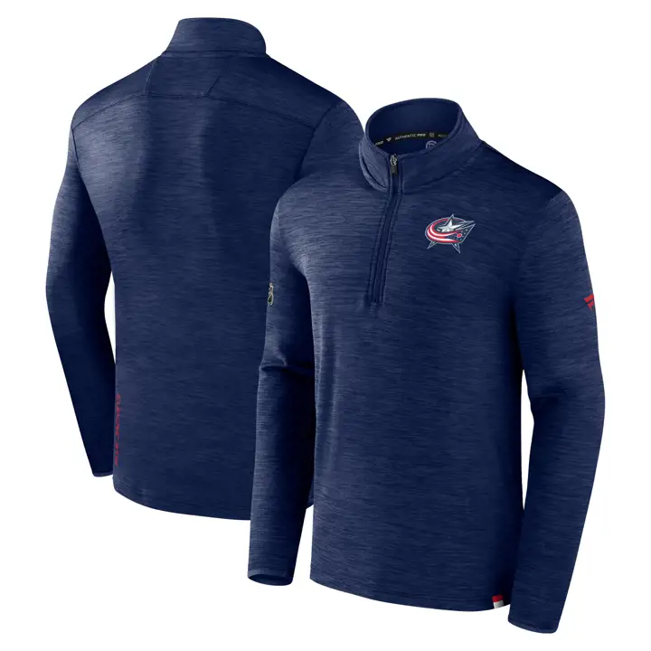 Columbus Blue Jackets NHL RINK polaire 1/4 zip ii BLEU MARINE
