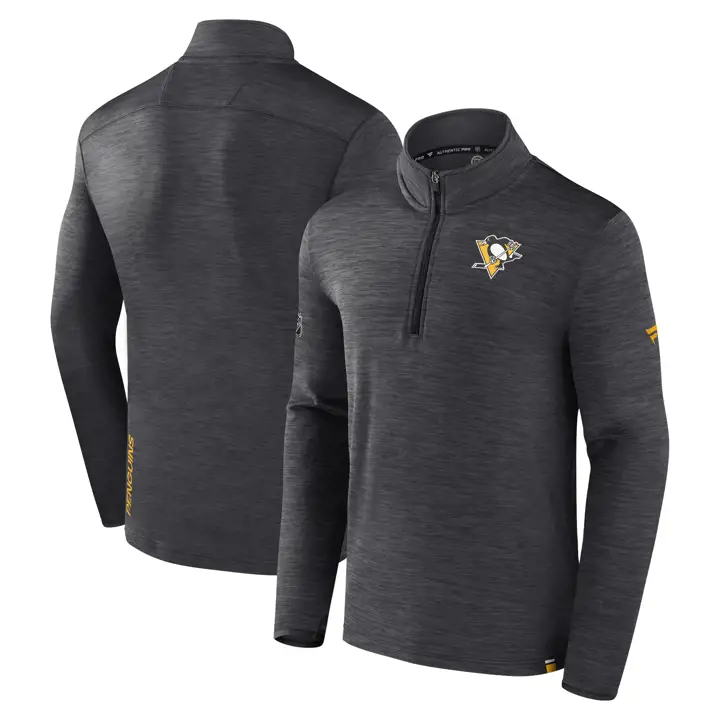 Polaire Pittsburgh Penguins LNH RINK avec fermeture éclair 1/4 II BLEU