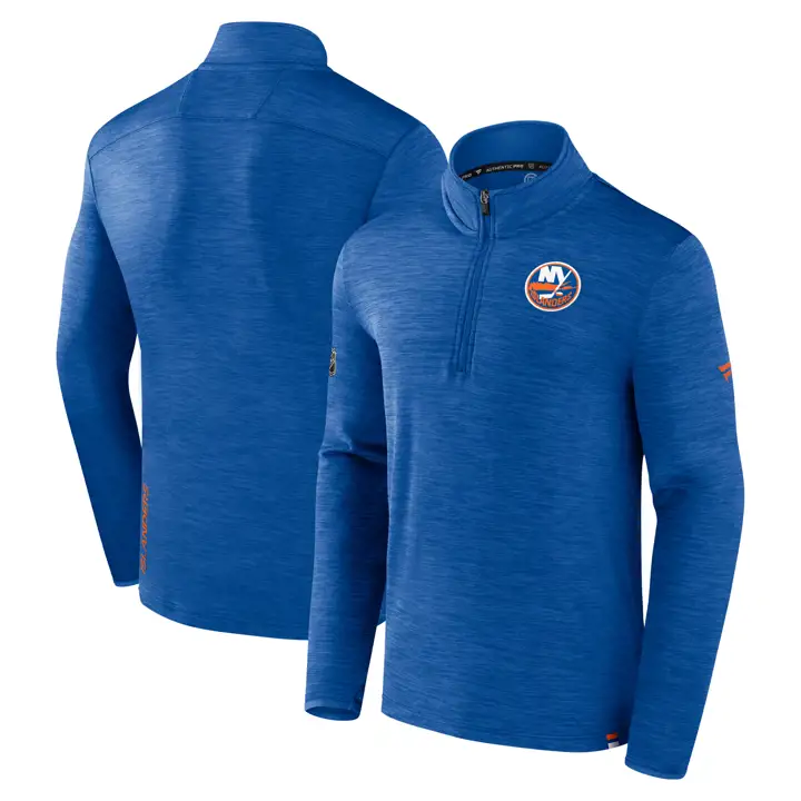 New York Islanders LNH RINK Polaire 1/4 Zip ii BLEU