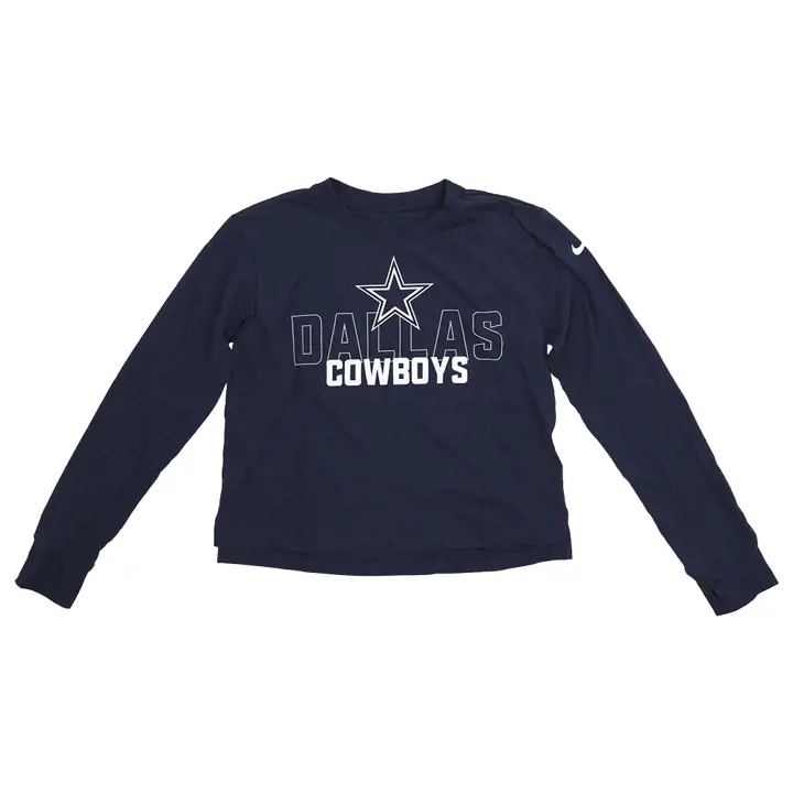 T-shirt manches longues Dallas Cowboys NFL pour femme 23 NAVY