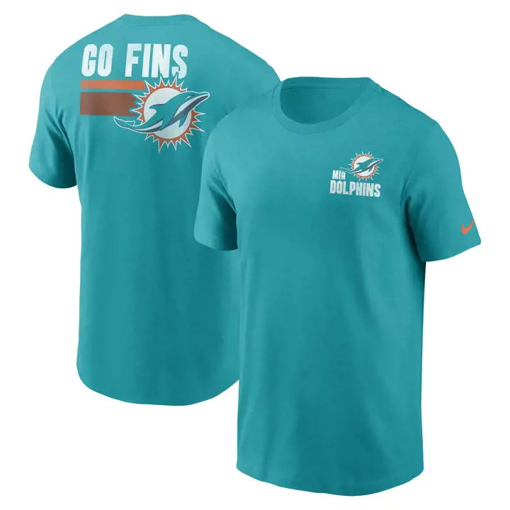 T-shirt Logo et Slogan de l'équipe NFL des Miami Dolphins 23 GRN