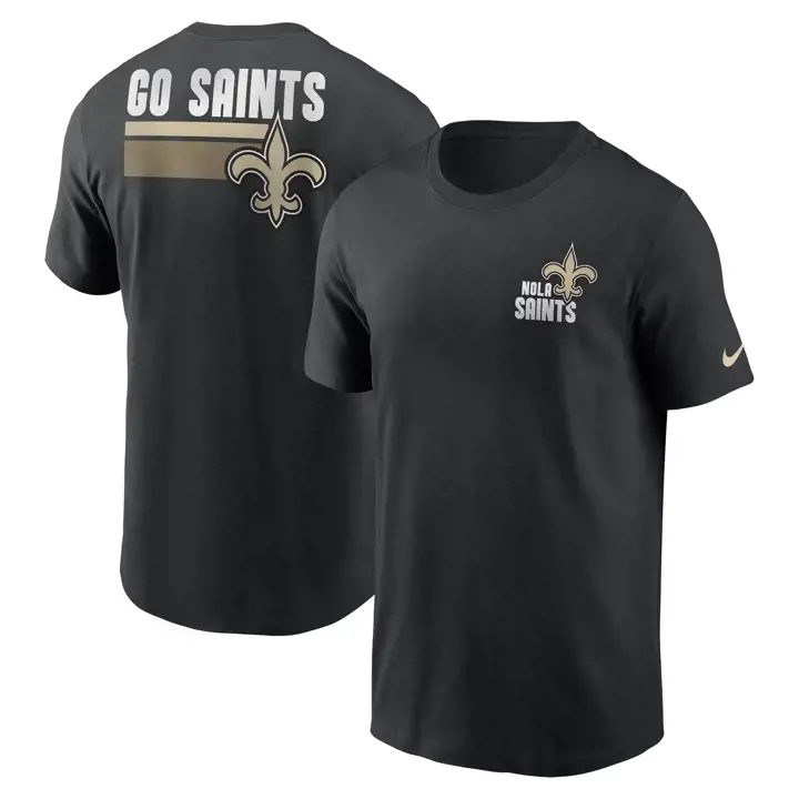 T-shirt Logo et Slogan Équipe NFL New Orleans Saints 23 BLK