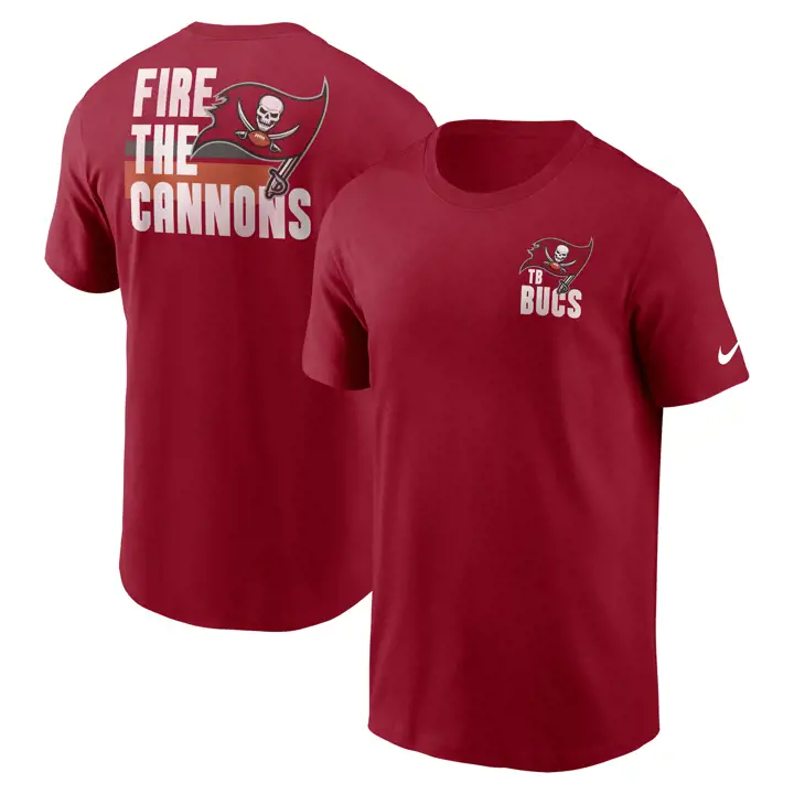 T-shirt Logo et Slogan de l'équipe NFL des Tampa Bay Buccaneers 23 ROUGE