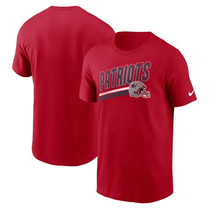 T-shirt New England Patriots NFL Team Helmet Blitz 23 ROUGE