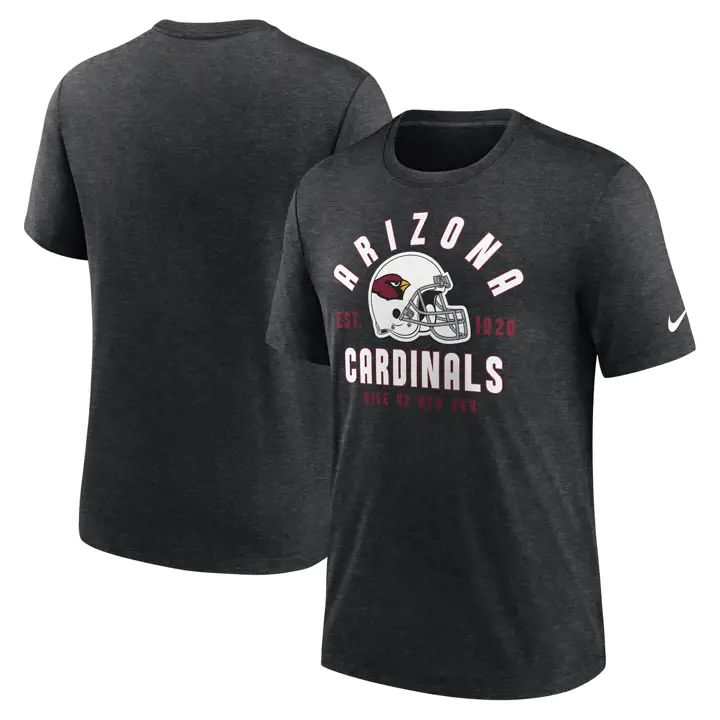 T-shirt empilé triblend NFL Arizona Cardinals 23 BLK