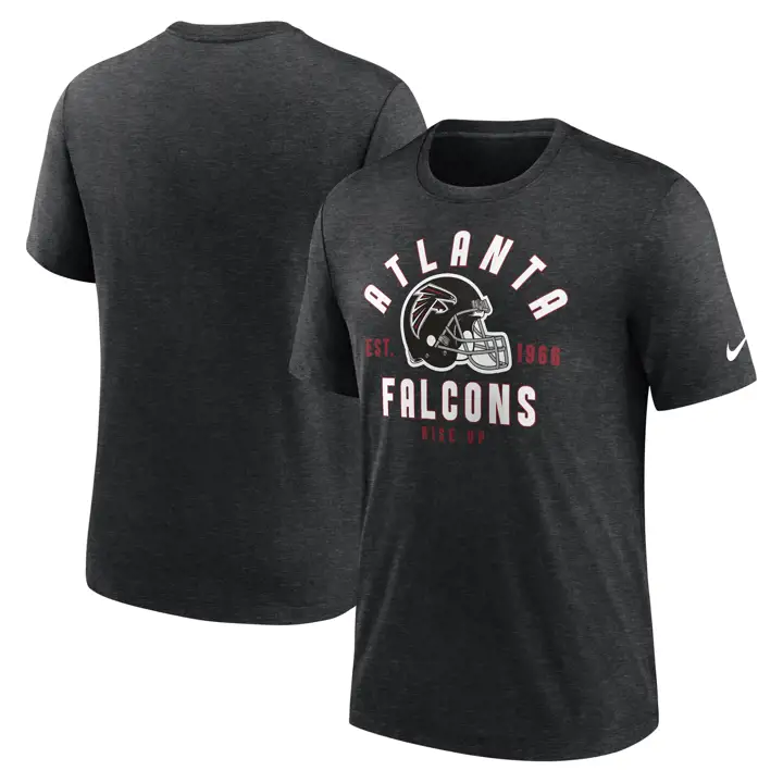 T-shirt empilé triblend NFL Atlanta Falcons 23 BLK