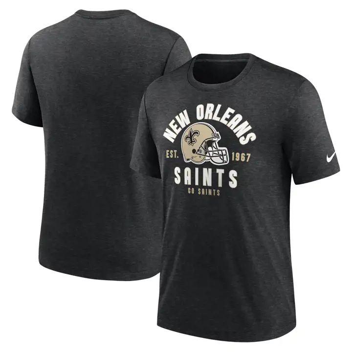T-shirt New Orleans Saints NFL Triblend Stacked 23 BLK