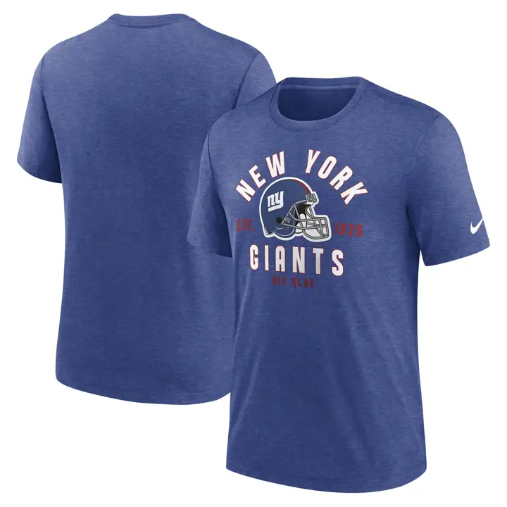 T-shirt triblended empilé New York Giants NFL 23 BLEU