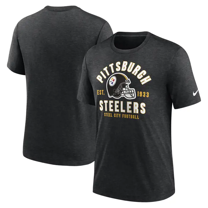 T-shirt Pittsburgh Steelers NFL Triblend Stacked 23 BLK