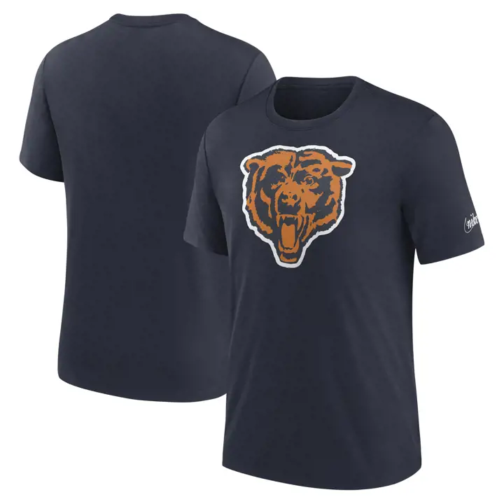 T-shirt triblend Chicago Bears NFL à logo Playback 23 MARINE