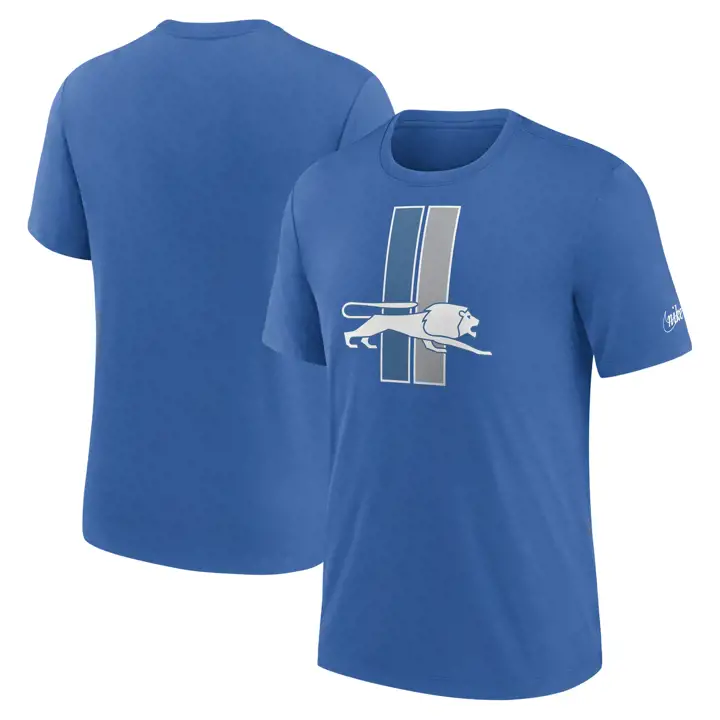 T-shirt triblend NFL des Detroit Lions avec logo Playback 23 BLEU