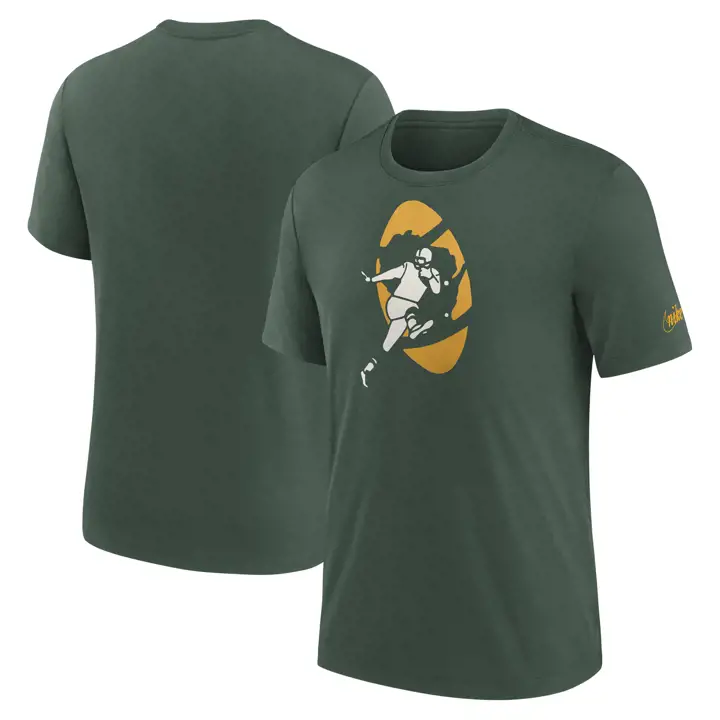 T-shirt vert NFL Triblend Playback Logo des Green Bay Packers 23
