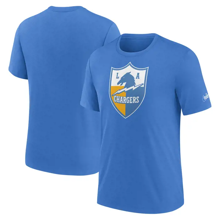 T-shirt Los Angeles Chargers NFL Triblend Playback Logo 23 BLEU