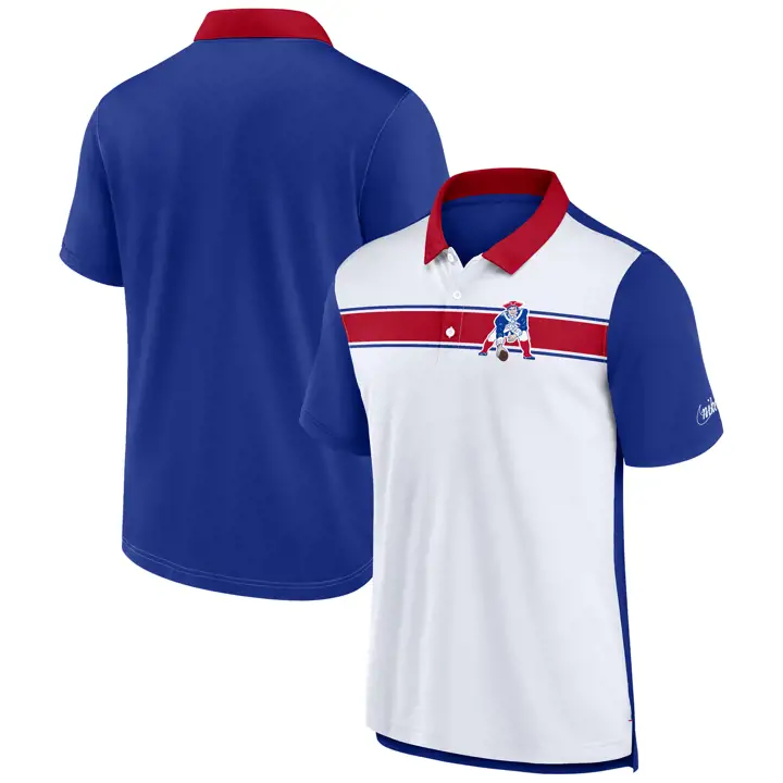 Polo Logo New England Patriots NFL Rewind 23 BLANC