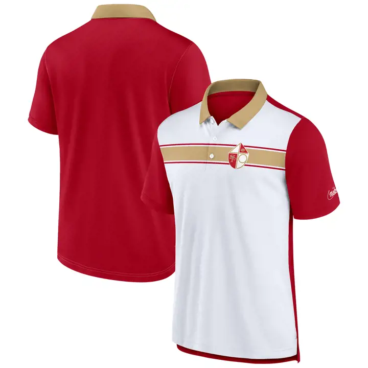 Polo San Francisco 49ers NFL Rewind Logo 23 BLANC