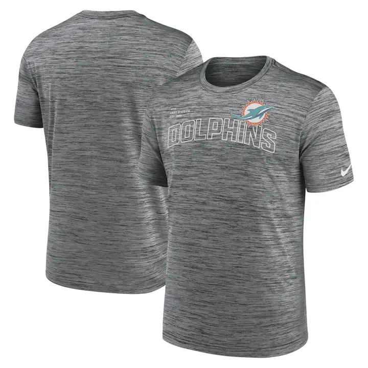 T-shirt NFL "Velocity" Miami Dolphins nom de l'équipe 23 ANTHRACITE