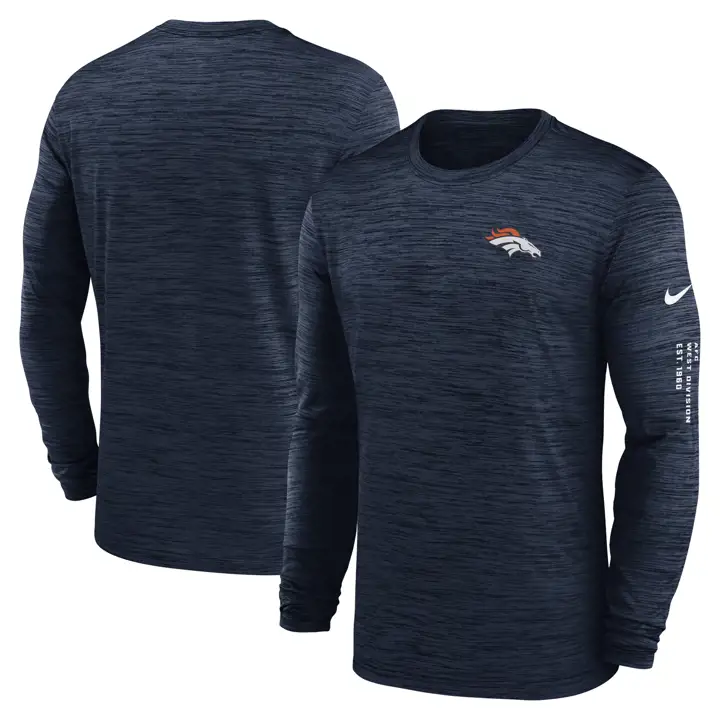 T-shirt NFL à manches longues Velocity Denver Broncos 23 MARINE