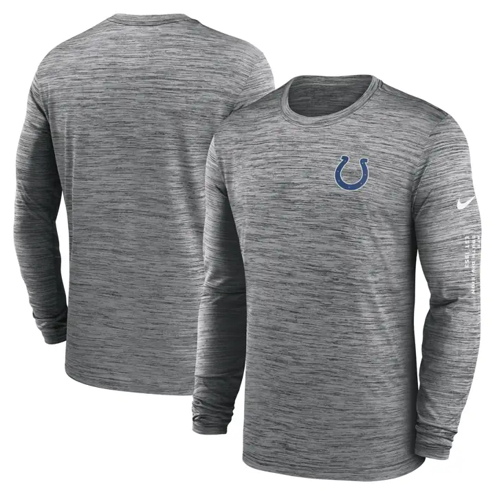 T-shirt Indianapolis Colts NFL à manches longues Velocity 23 ANTHRACITE