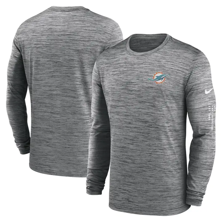 T-shirt de marque NFL Velocity des Miami Dolphins anthracite 23
