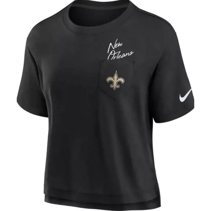 New Orleans Saints NFL Women's Pocket Tee 23 BLK/GL