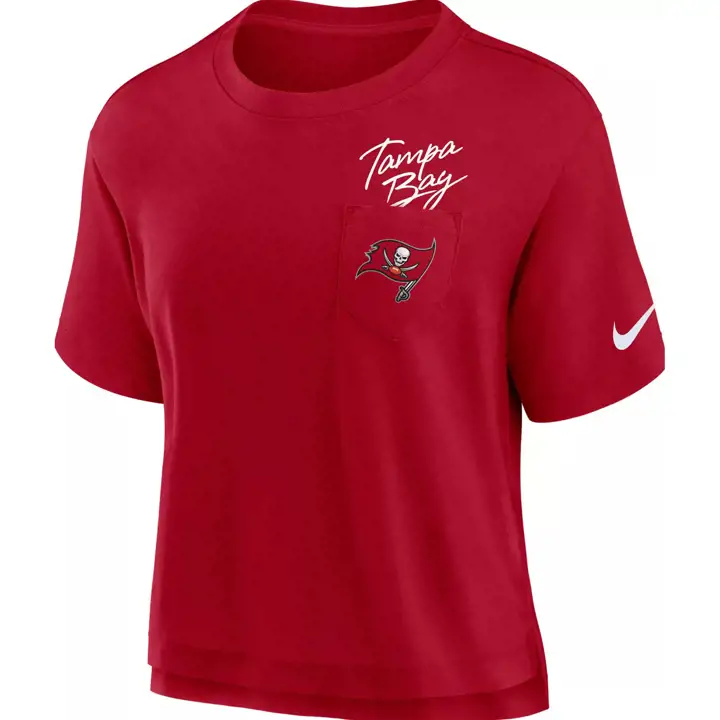 T-shirt femme NFL Tampa Bay Buccaneers avec poches 23 ROUGE/ARGENT