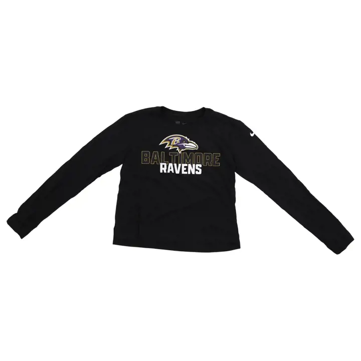 Haut mode femme Dri Fit Coton Ravens Nike Manches Longues NOIR/ORCH