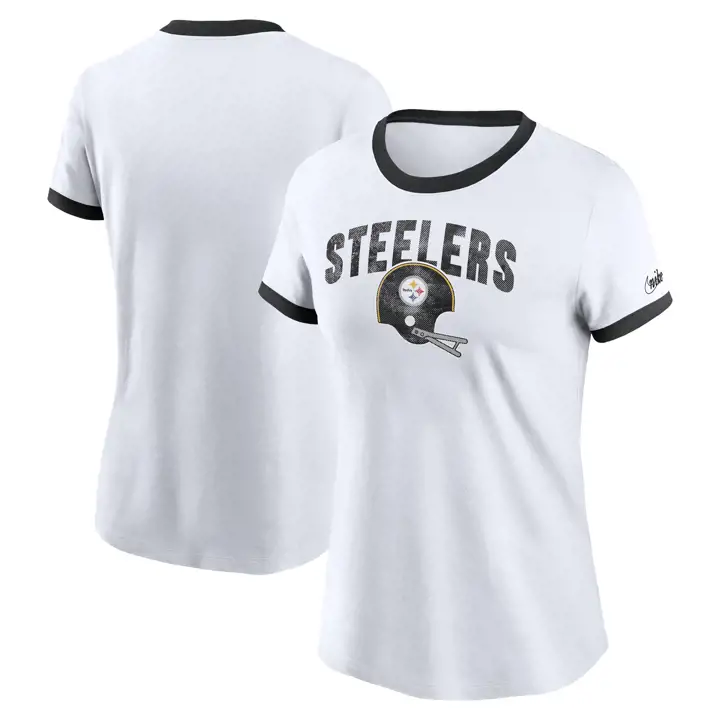 Pittsburgh Steelers - T-shirt Femme NFL Rewind Ringer 23 BLK