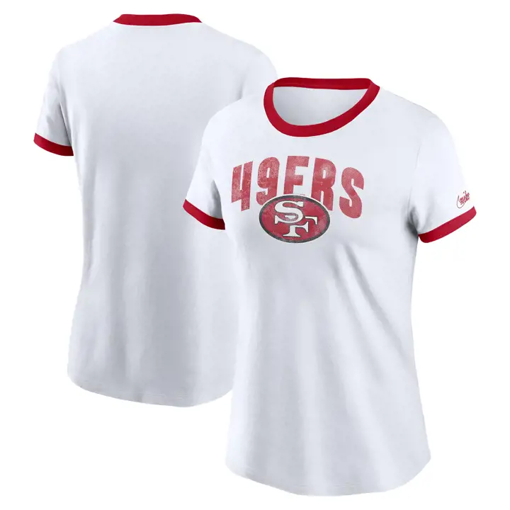T-shirt Femme NFL Rewind Ringer San Francisco 49ers 23 ROUGE